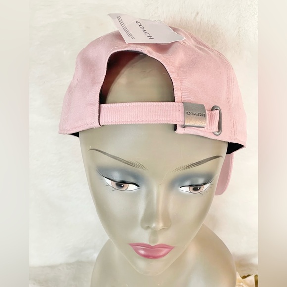 New with tags COACH HAT PINK w/embroidered COACH ( logo) adjustable back #coach - Picture 4 of 14